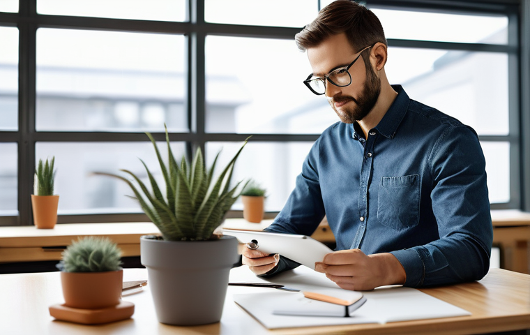 홈 로봇을 활용한 아이디어 정리법 - **Prompt 2: Robot-Assisted Visual Mind Mapping**
    "A creative individual, a woman in her 30s with...