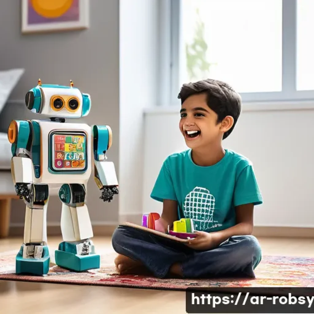 홈 로봇의 안전한 사용을 위한 팁 - **Prompt 1: Secure Family Helper Robot**
    A brightly lit, modern living room in a warm, welcoming...